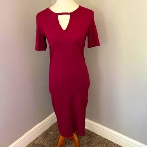 MIDI maroon dress